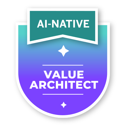 AI-Native value-architect certification pathway badge